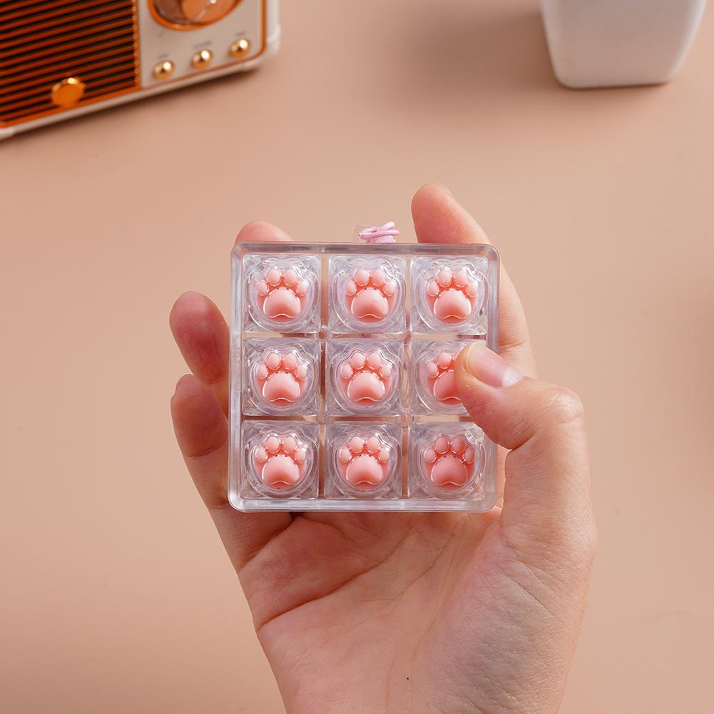 Keyboard Key Fidget Keychain Decompression DIY Keycaps Cat Paw Button Keycap Clicker Toy Relaxing Sensory Play