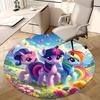 1pz My Little Pony Rainbow Dash Twilight Sparkle Principessa Luna Tappeto Rotondo Tappetino per Sedia da Ufficio Tappeto Antiscivolo Regalo per Festival, Arredamento Casa Soggiorno