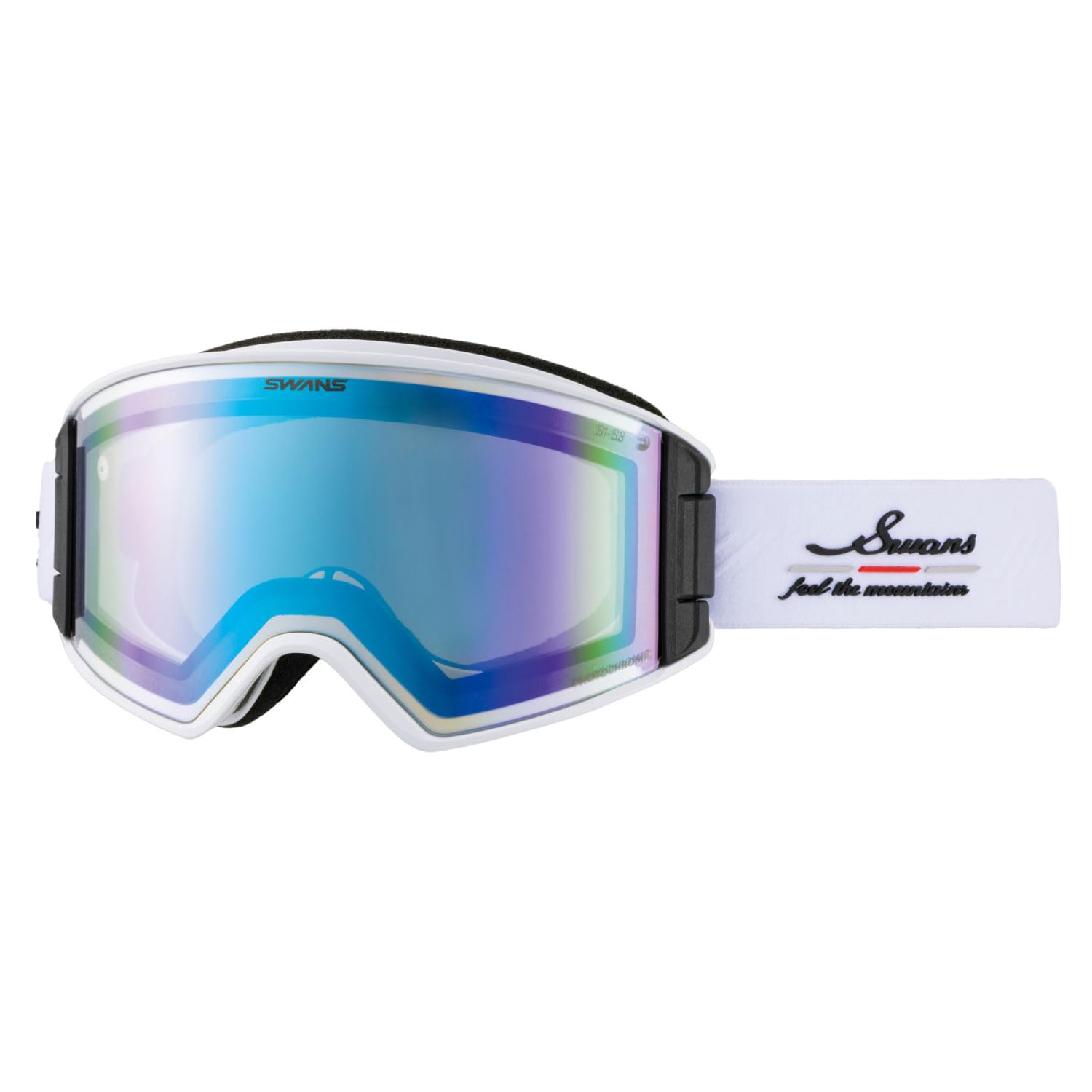 

Swans OUTBACK CRW Snow Made in Glasses Flash Blue Mirror and Clear UV Glasses and OB-MDH-CMDH Goggles, Japan, Anti-Fog, Compatible, Photochromic,