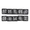 30PCS Number Dice Six Sided Multiples of 2 Number Plastic Light Weight Portable Dice Cubes for Teaching Board Games