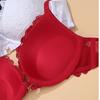Damen-BH im französischen Stil, bestickter Spitzen-BH, Damen-Sammel-BH, roter BH, sexy Anti-Hänge-BH