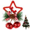 DIY Christmas Bell Decoration Set - Five Pointed Star + Bow Knot Pendants, Ideal for Tree & Window Holiday Decor