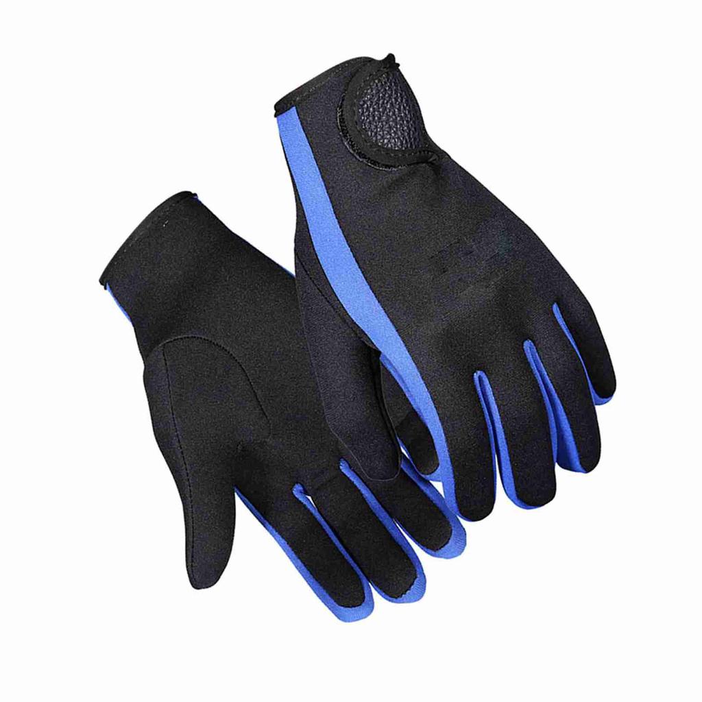1PairCelsiusSet Diving Neoprene Snorkeling Kayaking Surfing Sport Hook And   Gloves Black Blue M