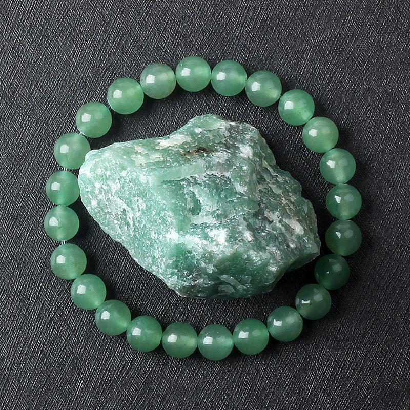Original Natural Green Aventurine Beaded Bracelets Women Aventurine Jades Quartz Mala Beads Bracelet Meditation Healing Jewelry
