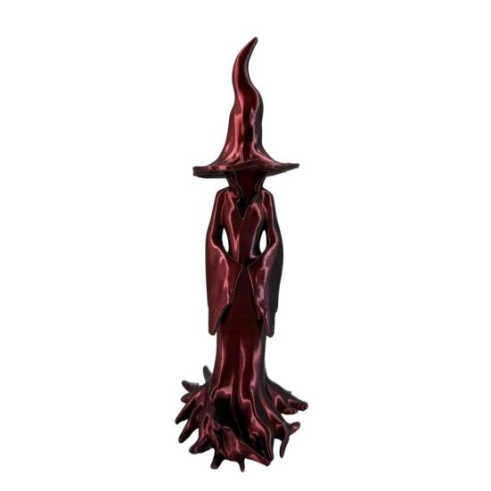 Halloween Enchanting Witch Statue 3D Printed Tree Root Black Witch