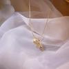 Real Gold Plated Zircon Elf Angel Necklace - Cute, Korean Style, 2024 Women's Trend