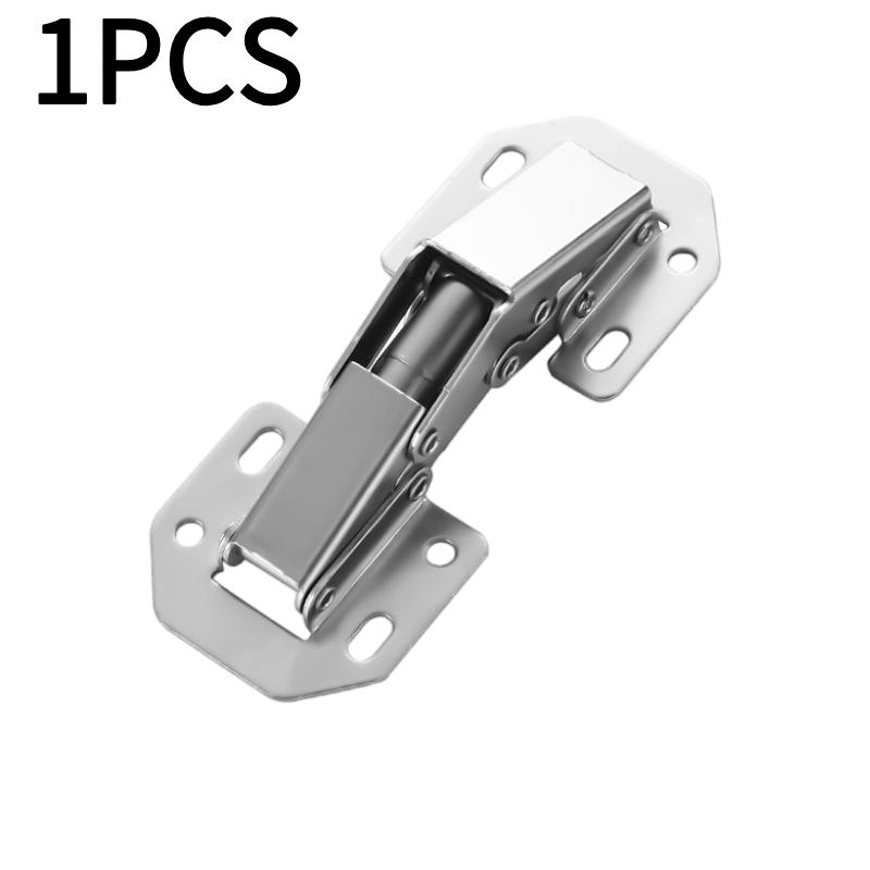 10 Pieces Steel Cabinet Hinges 90 Degree No Drilling with Hydraulic Buffer for Smooth Opening and Closing