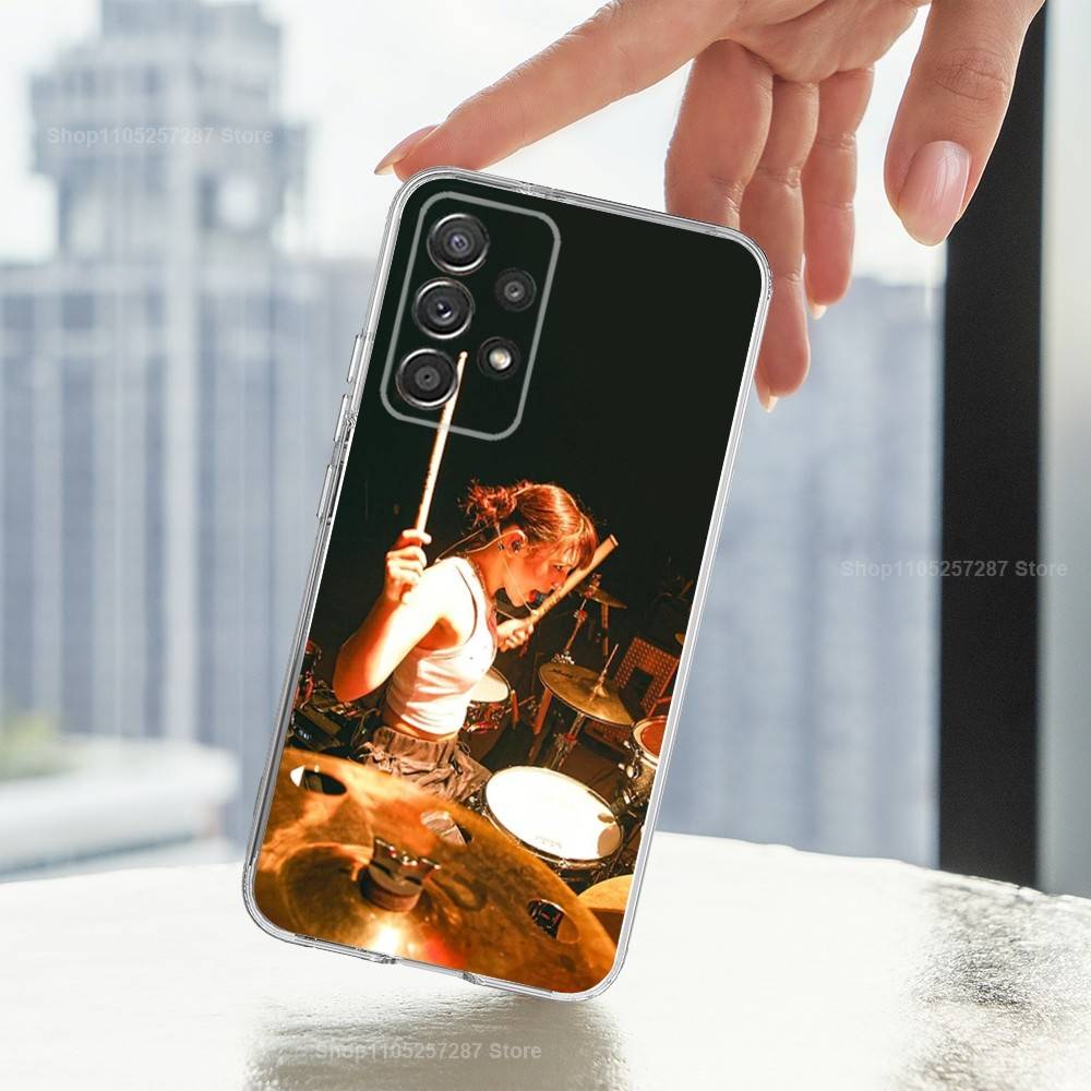 Band T-THE W-Warning Rock Case For Samsung A51,30,71,S9,Ultra,Lite,S22,10,20,FE,23,21,PIus,Transparent, Silicone