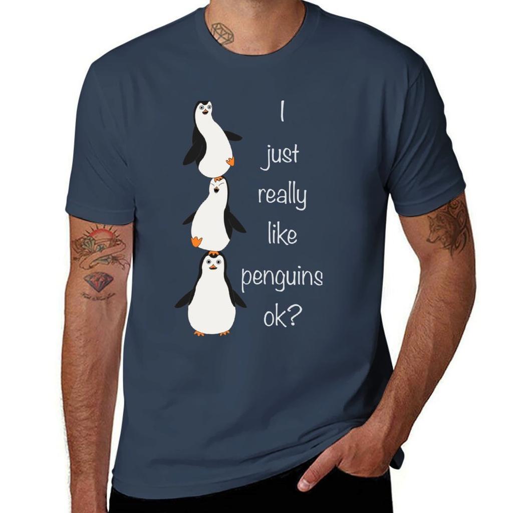 I Just Really Like Penguins Ok Cute Tshirt Festival Short Sleeve Tshirt