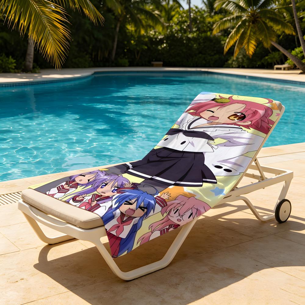 Anime L-Lucky S-Star Towel Beach Blanket Towel  For Travel Gym Shower Luxury Lightweight Camping Pool hot