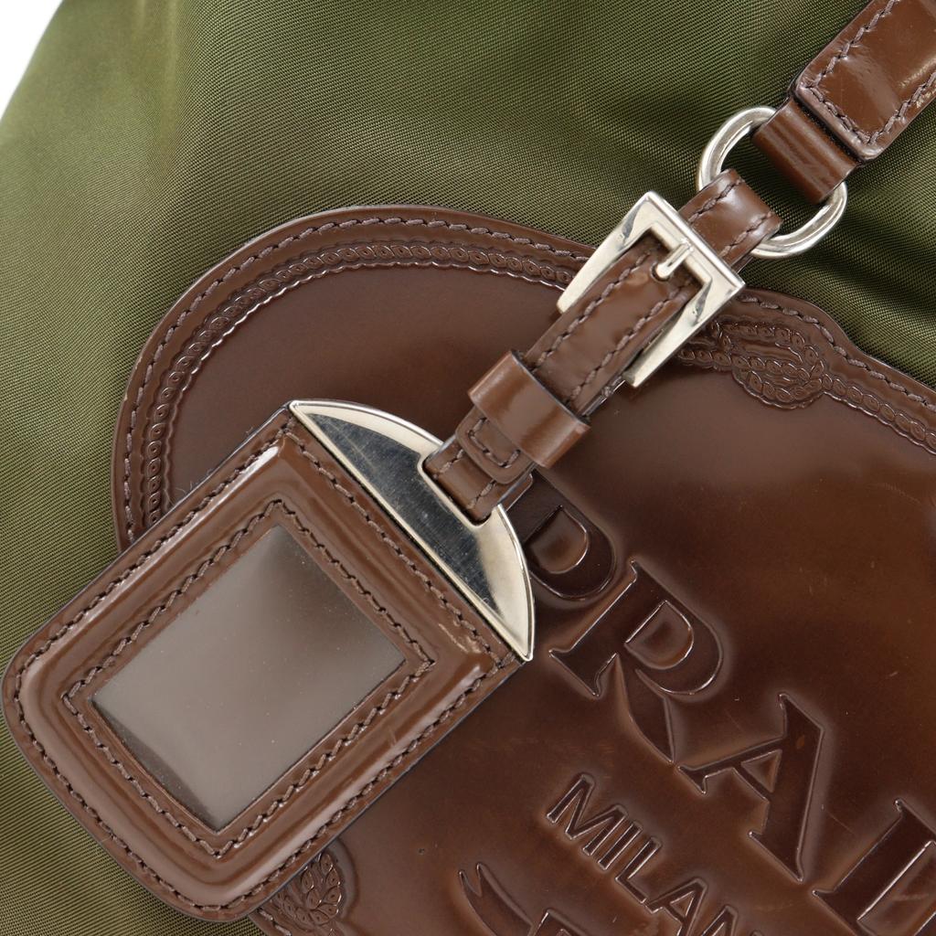 Prada 2WAYShoulder Handbag BN1107 Khaki Nylon Women Used