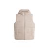 Outdoor Minimalist Printed Duck Down Hooded Vest Unisex Vests Milk J324344-AFC