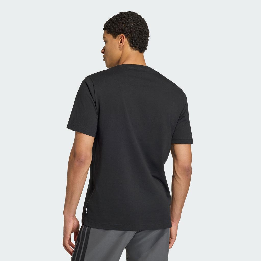 Adidas T Shirts Men's Black Crew Neck Moderate