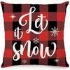 New Christmas Sofa Pillow Cover Home Animal Letter Print Bedside Pillow Cover