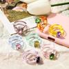 Vintage Trendy Cool Acrylic Jelly Color Women Finger Ring Transparent Resin Rings Fashion Jewelry