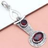 Pendant Mozambique Garnet Gemstone Gift For Her Silver Jewelry 2.75"