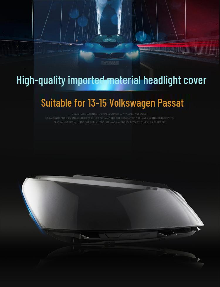 Compatible Headlight Cover for 2011-2015 New Passat Transparent Lamp Shell B7