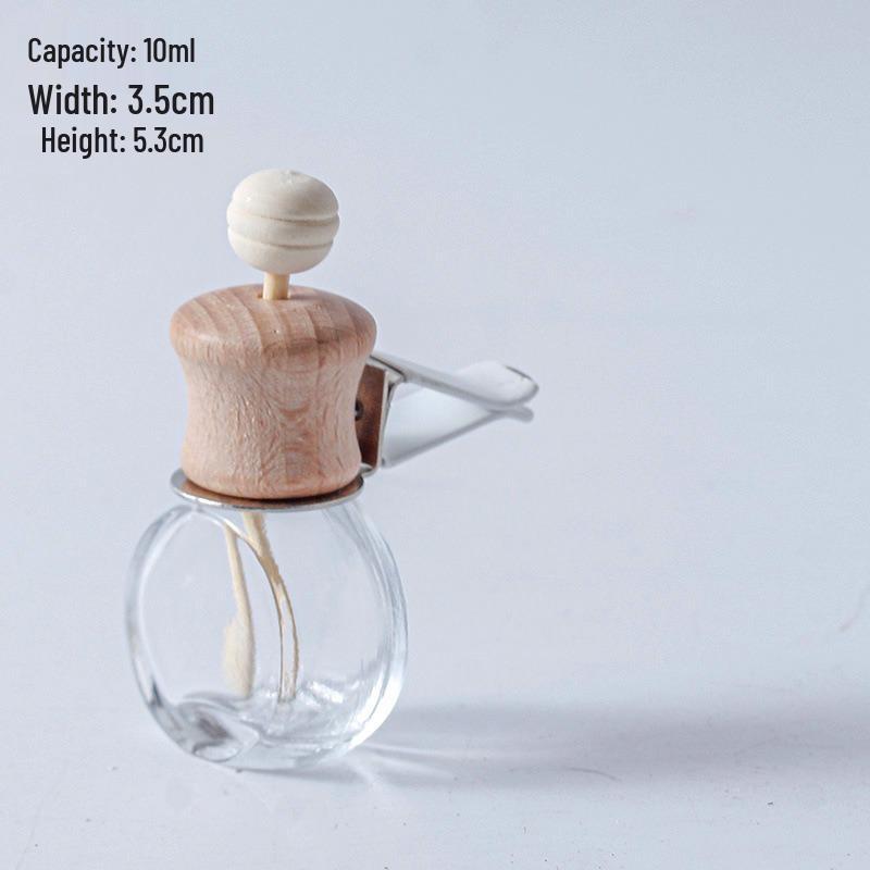 Transparent Square Glass Car Diffuser Bottle with Refillable Lanyard Pendant