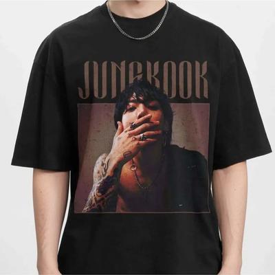 2026 BTS Jung Kook Summer Fashion Trendy Tee Men Women Vintage Top Hip Hop Streetwear Oversized Tshirt Short Sleeve Casual Clothing