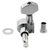 Musiclily Pro guitar for Squier electric 6-in-line 2-pin tuners, SQ, Stratocaster/Telecaster guitars, chrome.