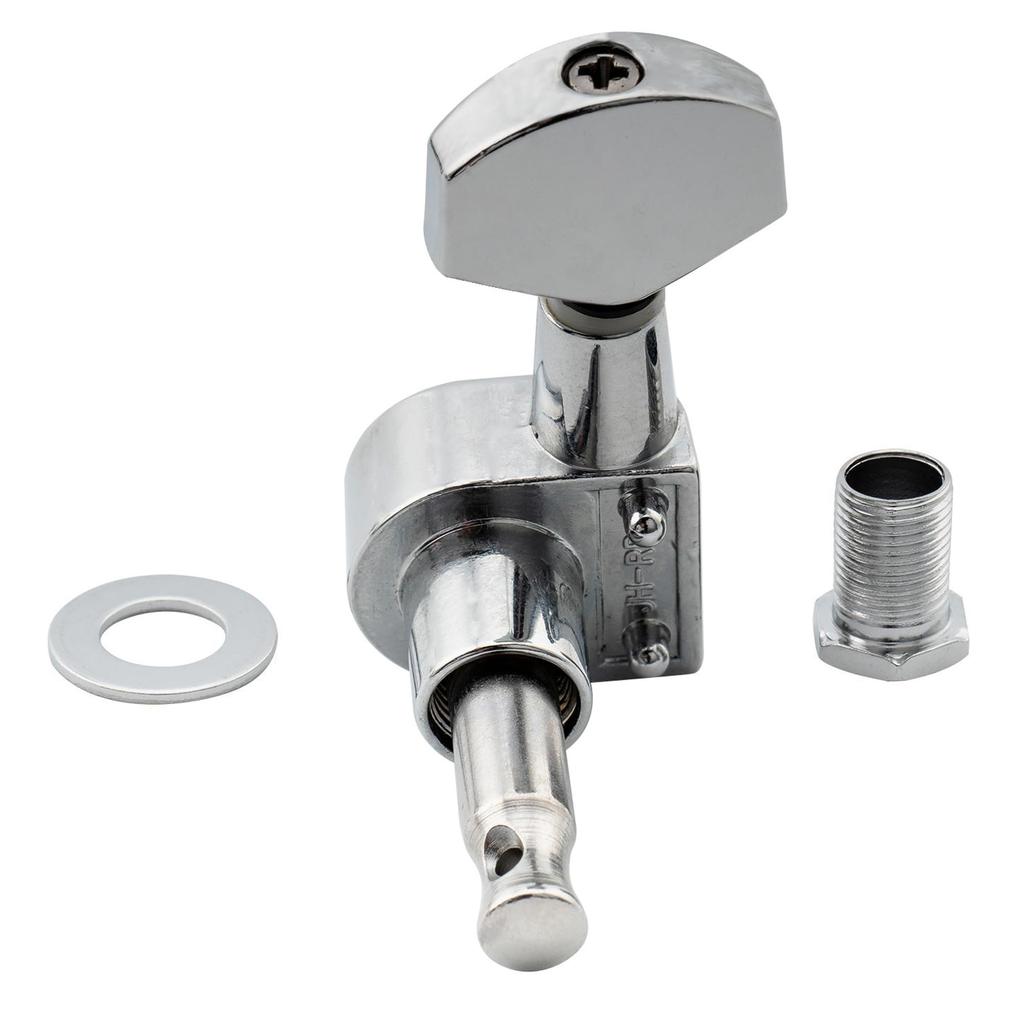 Musiclily Pro guitar for Squier electric 6-in-line 2-pin tuners, SQ, Stratocaster/Telecaster guitars, chrome.
