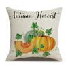 Thanksgiving Linen Pillowcase Autumn Pumpkin Print Pillow Cushion Cover