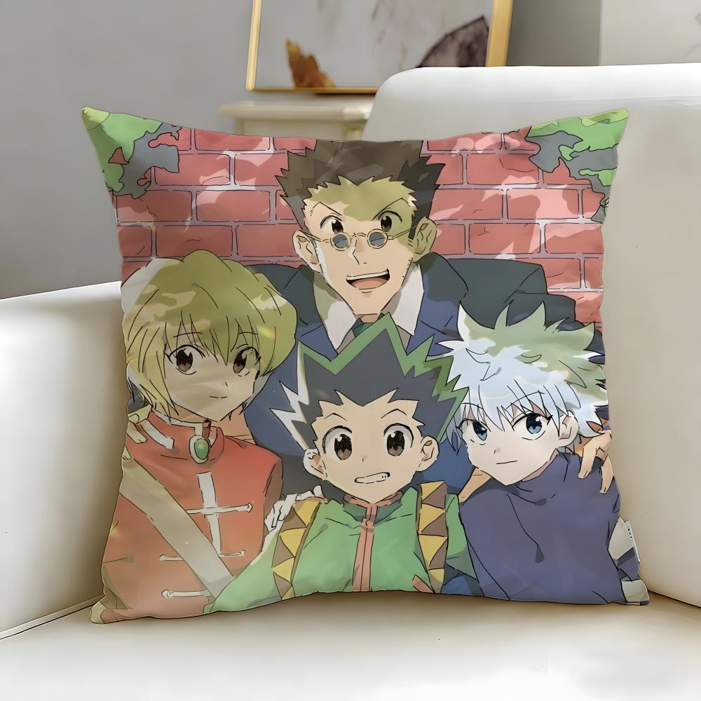 Klassische Anime HUNTER HUNTER Kissenhülle Weich & Leicht zu Waschen Kissenbezug – Vielseitig für Sofa, Bett, Reise und Büro