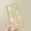 12X6Cm Golden Rectangular Nail Stamping Plates Bowknot Butterfly Flower Fireworks Designs Nail Art Template For Diy Nail Decor