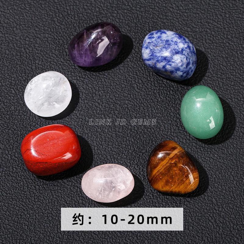 Natural Seven Colors Crystal Stone Single-pointed Hexagonal Column Ore Specimen Ornament Pendant for Men Women Room Jewelry Gift