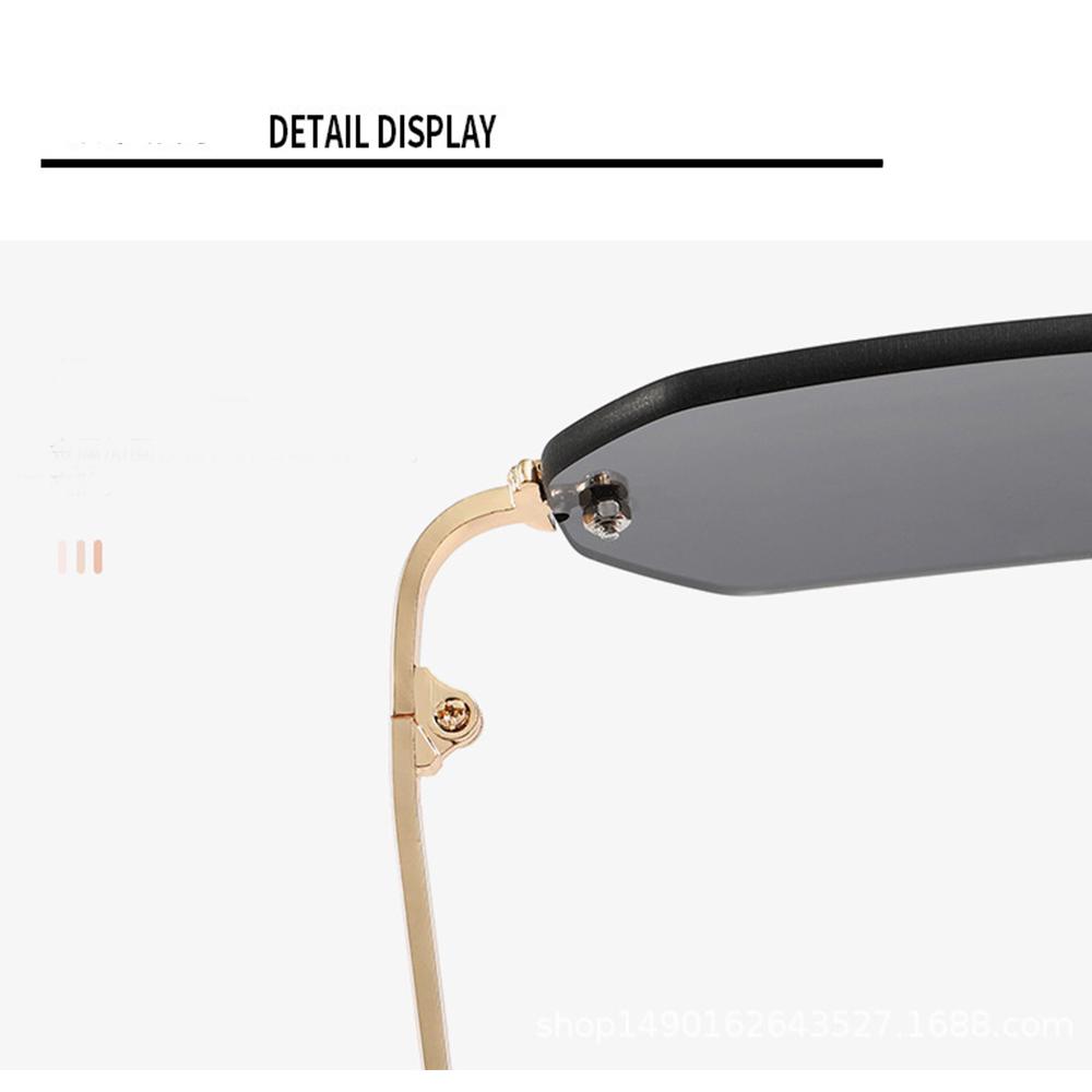 Uv400 Sunglasses Fashionable Rimless Sunglasses Punk Sun Glasses Sturdy Polygon Sunglasses For Daily Wear Outdoor Activities