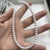 1String, White Natural Freshwater Pearls, Handmade Round Pearl Beads for Jewelry Making DIY Crafts (Beads 5-6mm, Length 36cm)