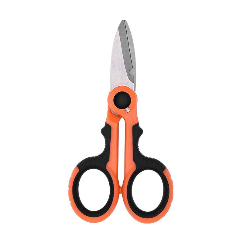 

Маленькое лезвие из нержавеющей стали PP + TPR, удобная ручка, кусачки, бытовые ножницы для электрика, многоцелевые ручные инструменты оранжевый