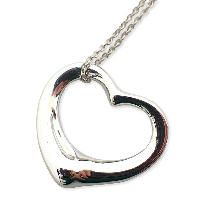 

[Used] TIFFANY 925 Open Heart Large Pendant/Necklace/j14-7