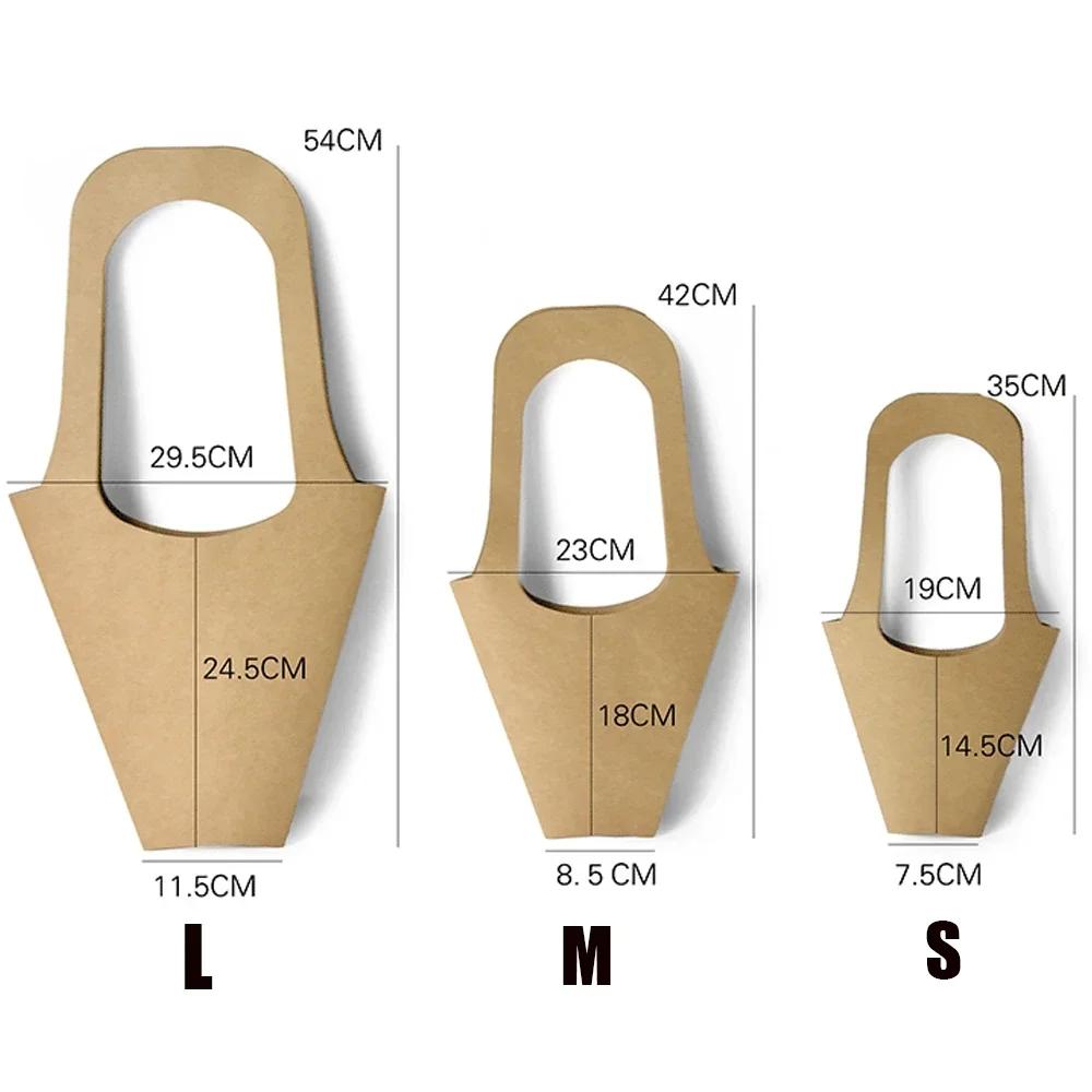 Flower Paper Bags Wrapping Gift Packaging for Wedding Party Decoration Material Birthday Gift Bag Decor Valentines' Day