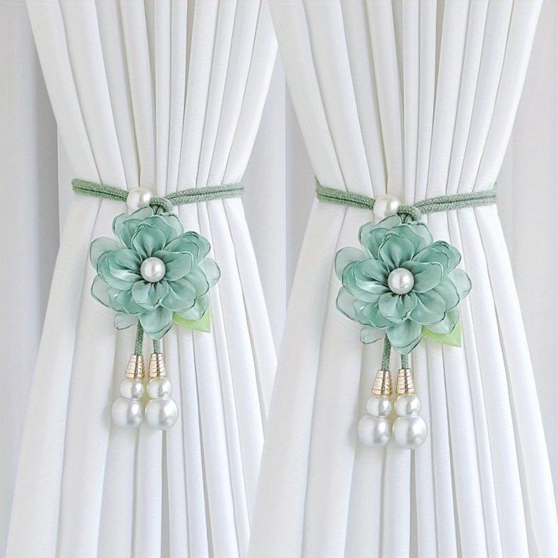 2pcs Elegant Curtain Tiebacks - Adjustable Window Drapes Holders with Floral-like Design, for Living Room, Bedroom, Wedding, Party Decor