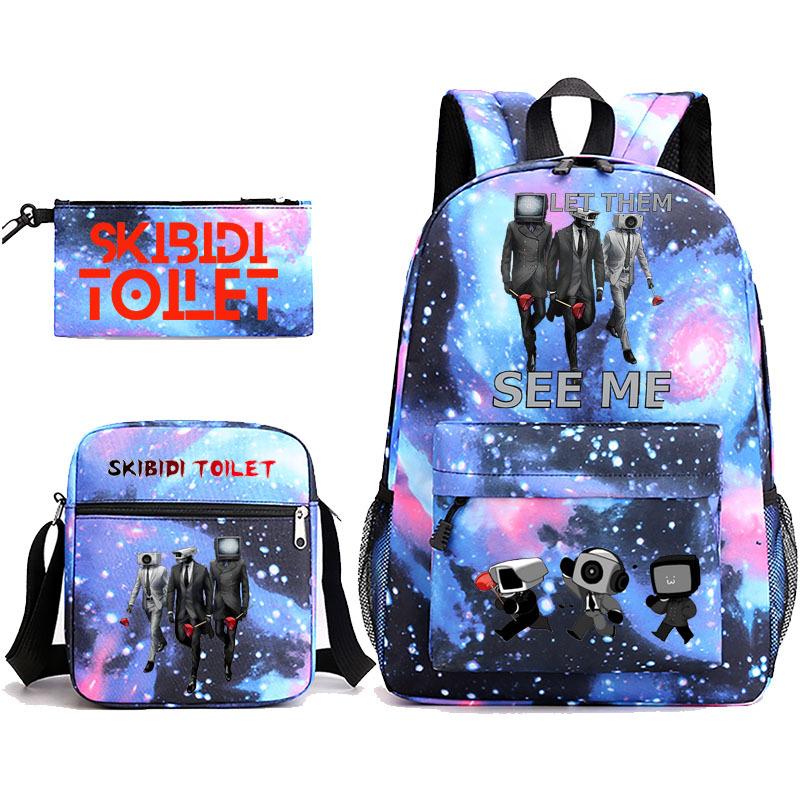 New toilet man spoof primary school backpack