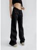 American Low-Waist Straight-Leg Loose Denim Distressed Wide-Leg Floor-Length Pants 2025 Summer Collection