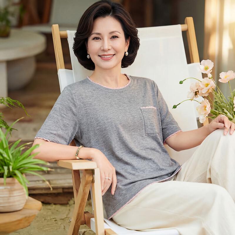 Elegant Women s Summer Lace Knit Short-Sleeve Top M
