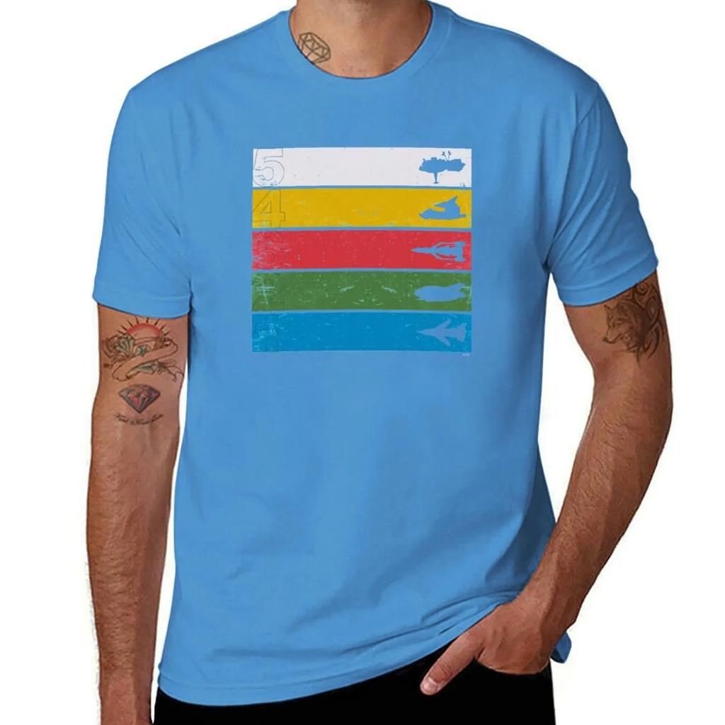 Thunderbirds Classic - Birds Silhouettes on Stripes T-Shirt cute tops plus size tops fitted t shirts for