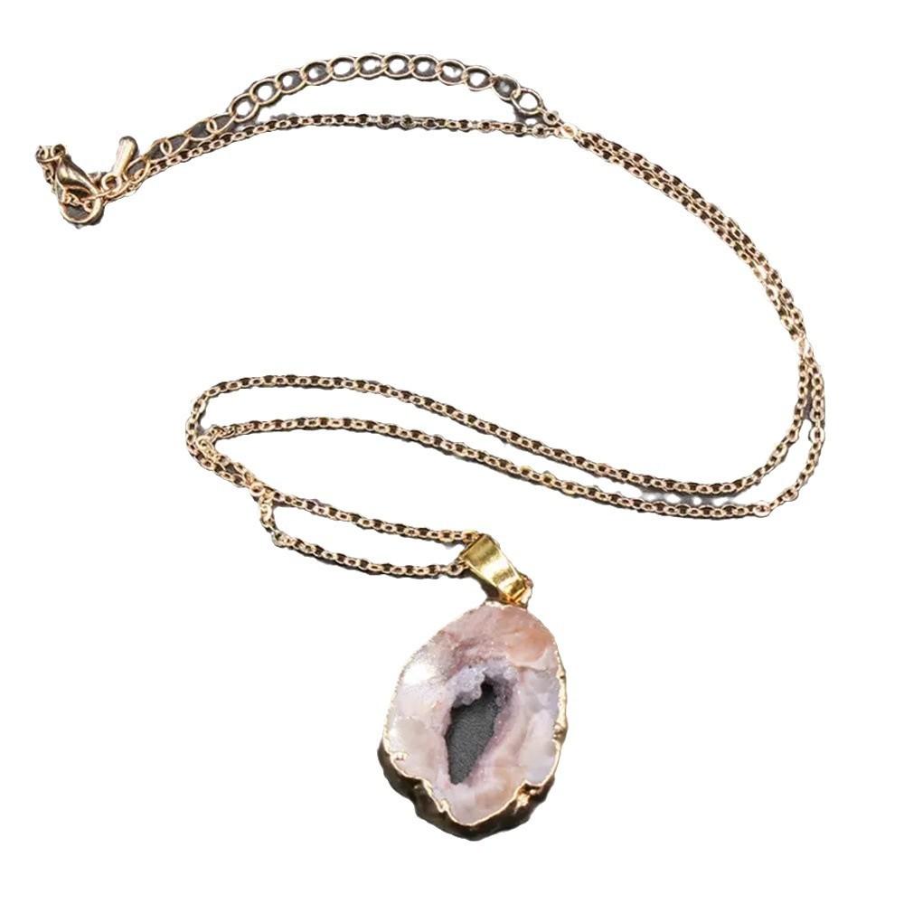 Doğal Brezilya akik oyuk yüzük kolye akik levha ürün kolye akik ham taş kristal delik elektrokaplama kolye