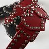 Classic Heart PU Leather Belt Rivet Punk Waistband for Fashionable Women and Trendsetters Waist Decorative Accessories