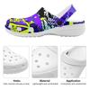 Women Men Printed EVA Clogs Lightweight Breathable Garden Shoes Slip On Beach Pool Bathroom Home Casual Sandals Indoor Wear