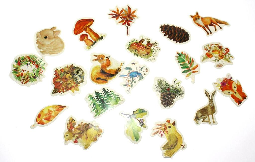 Navire Cute Large Capacity Flake 216 Autumn Seasonal Stickers Stickers, Sheets,