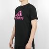 Adidas American Retro Letter Logo Print Sports Casual Short Sleeve T-Shirt Men Tops Black Purple ADITSG2SMU-BP-1