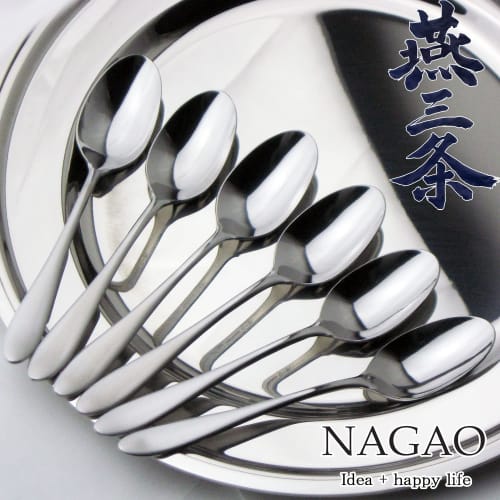 Nagao Tsubame-Sanjo Teaspoons, 5 Pieces + 1, 13.5cm, 18-0 Stainless Steel, Made In Japan