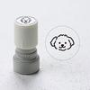Cartoon Dog Self Inking Stamp Portable DIY Cards Envelopes Scrapbooking Pre-Inked Decorative Puppy Stamper Birthday