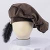 Renaissance Feather Hat Light Weight Polyester Medieval Beret Cap For Men Women Kid Halloween Renaissance Themed Event