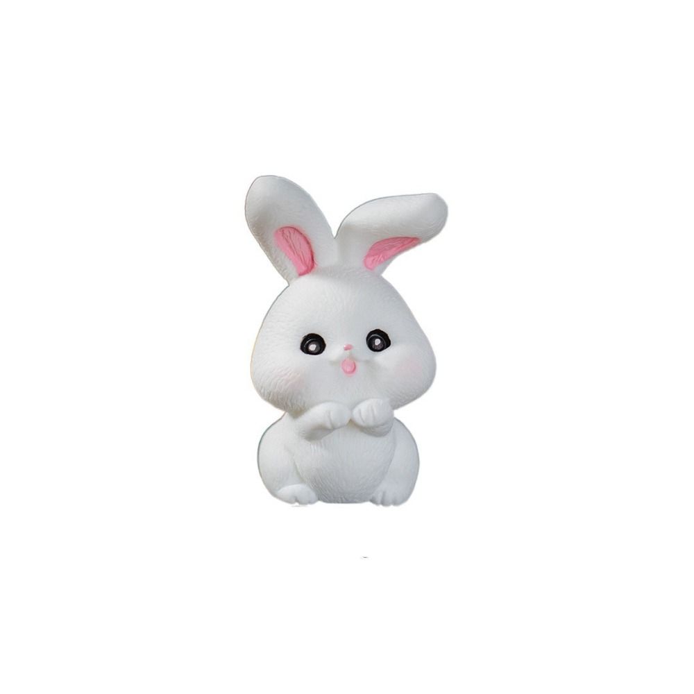 Handmade Rabbit Figurines Micro Landscape Moon Cake Model Cute Bunny Ornaments  Outdoor