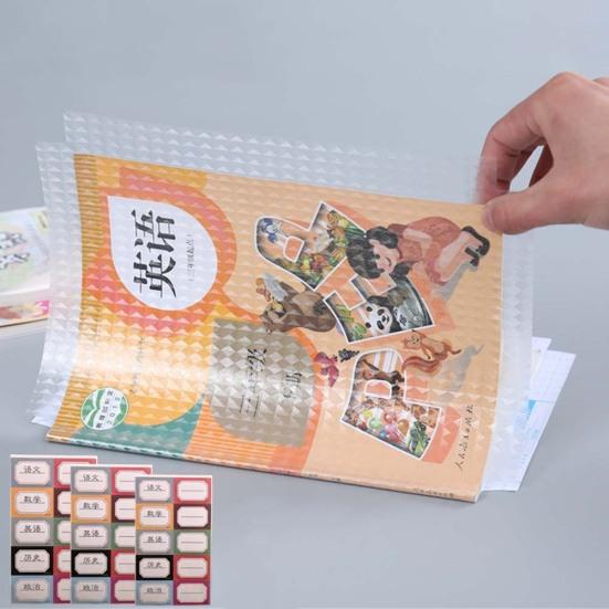 10Pcs Matte Clear Adhesive School Textbook Protective Case Book Jacket Cover