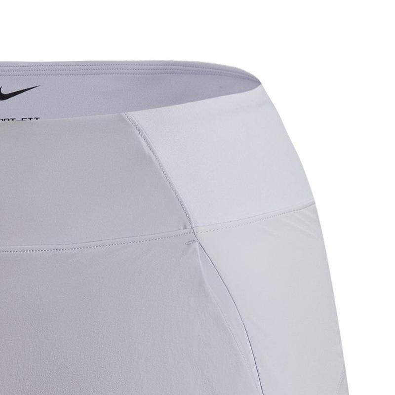 Nike Dri-Fit Solid Color Mid-Waist Quick-Dry Sports Training Breathable Casual Skirt Women Skirts Light-Purple DV9456-536